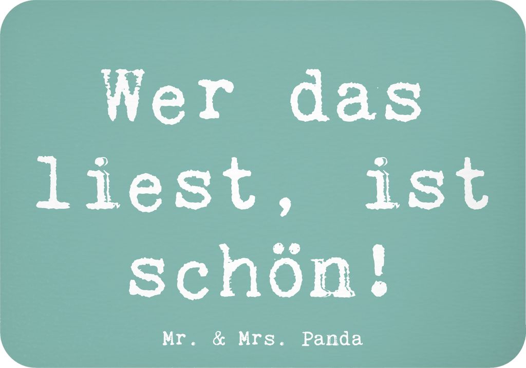 Mr. & Mrs. Panda magnet Spruch Freude Schön - Meeresbrise - Geschenk, Kühlschrankmagnet, Positivität, Einzigartigkeit, Dekomagnet, Gefühl, haft...