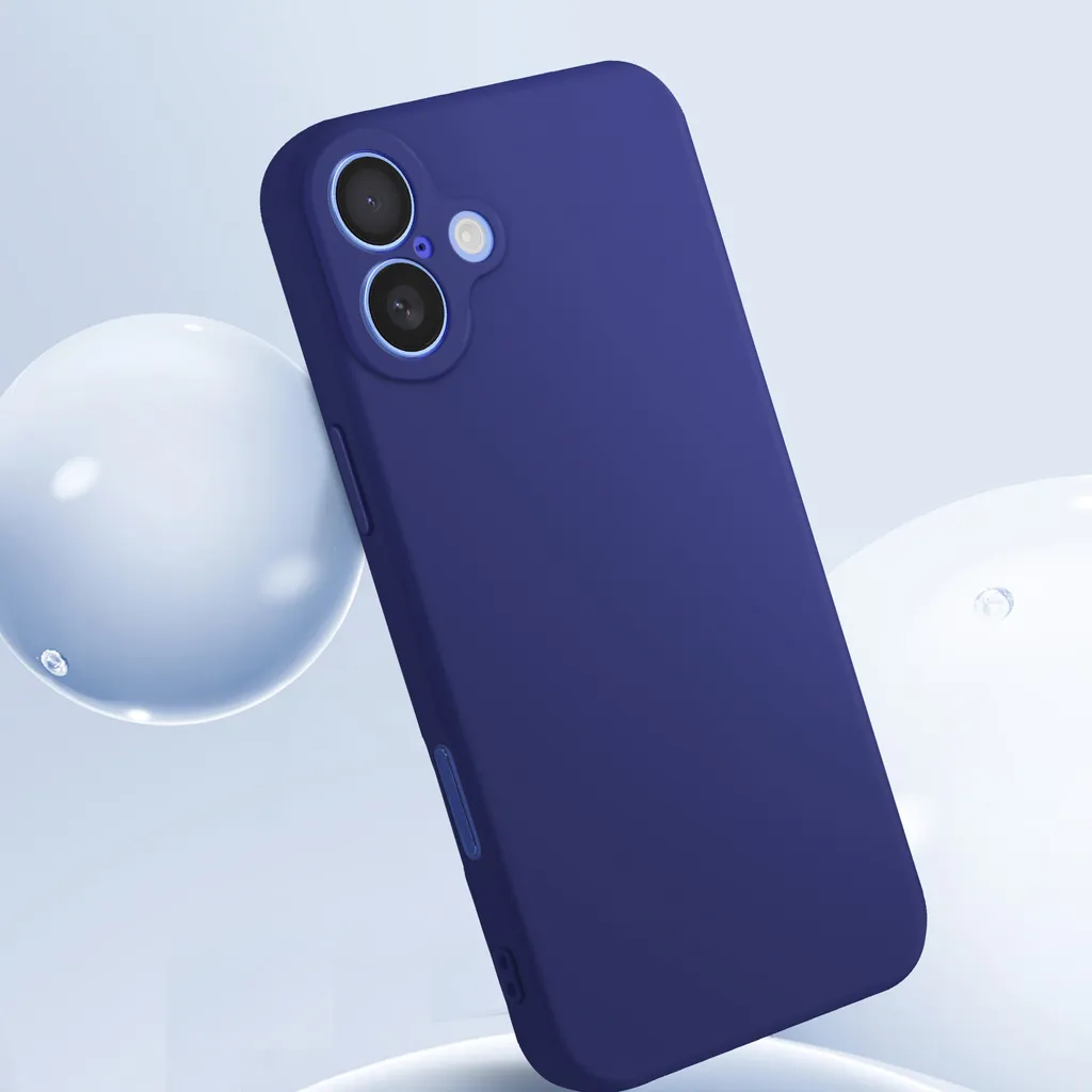 Custodia Avizar Blu Notte per iPhone 16 - Eleganza Soft Touch - 3