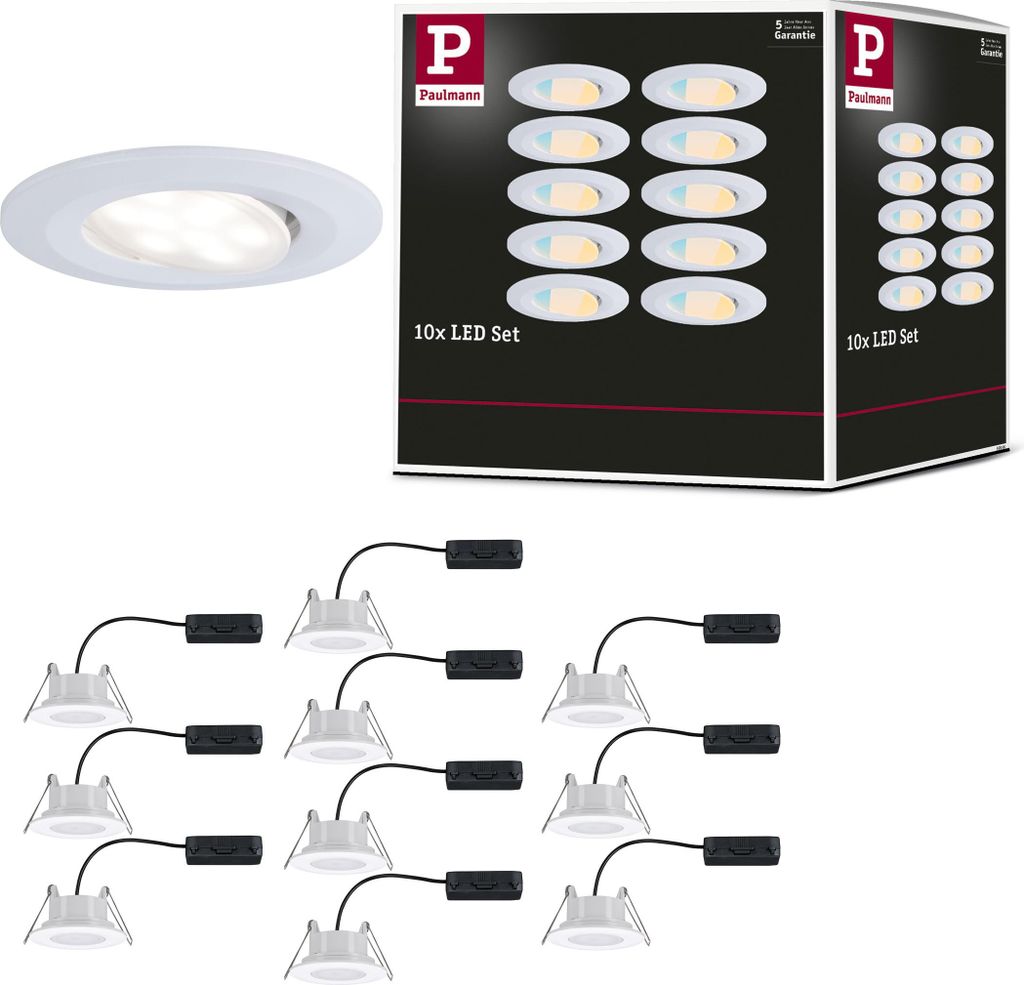 Paulmann LED vstavané svetlo Calla sada 10 ks Obrázok produktu 