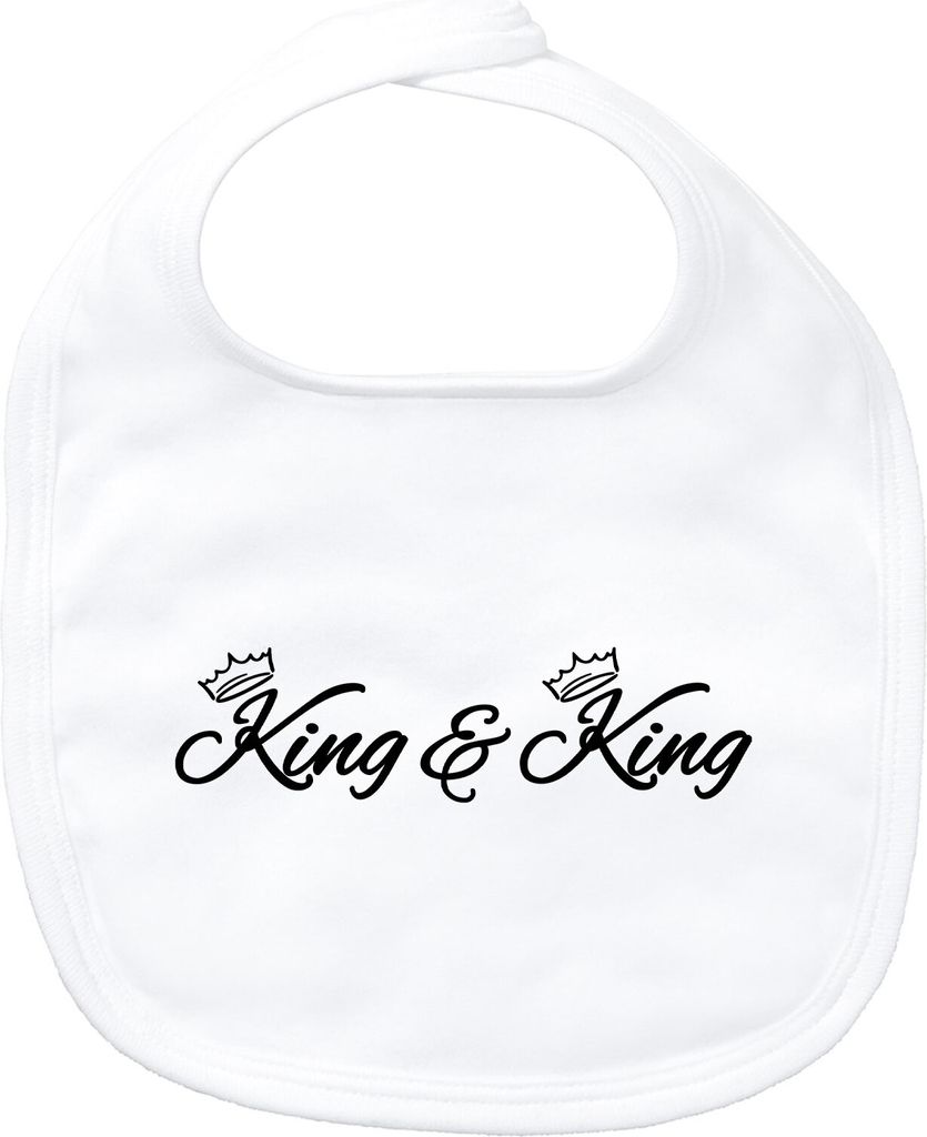 Huuraa Baby Lätzchen King Paar Krone White Klettverschluss Baumwolle Latz Geschenkidee