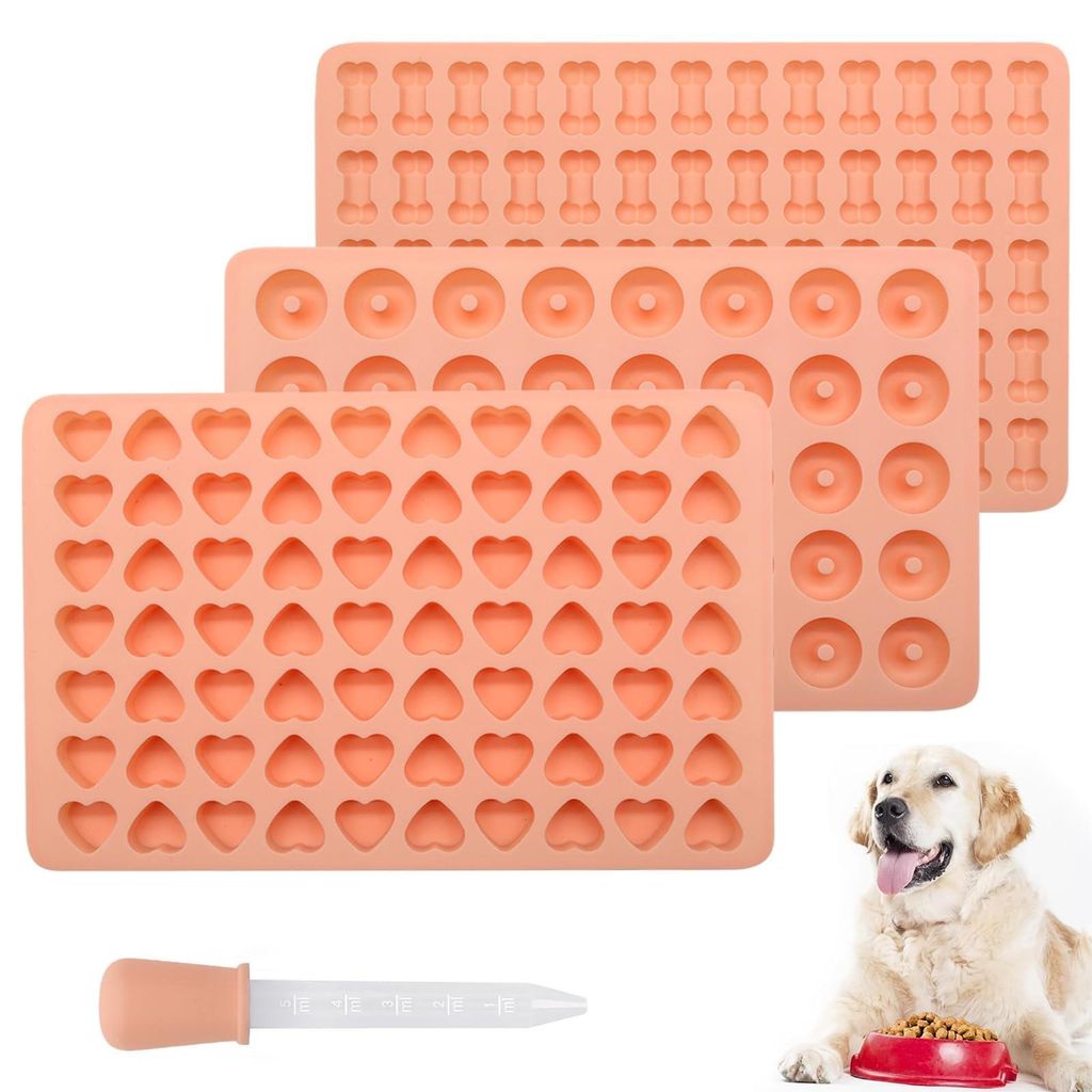 Backmatte für Hundeleckerlis, 3-teiliges Set Backmatten für Hundeleckerlis, Silikon-Backform für Hundekekse, Backmatte für Backbleche, Silikonf...