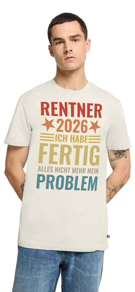 Spreadshirt Rentner 2026 | Ich Habe Fertig | Alles Nicht Mehr Mein Problem Männer Premium T-Shirt, XS, Naturweiß