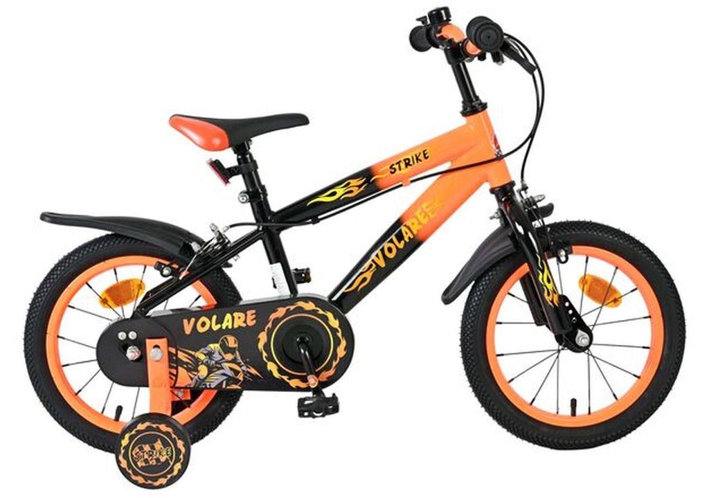Volare Strike Kinderfahrrad Jungen 14 Zoll Schwarz-Orange Produktbild 