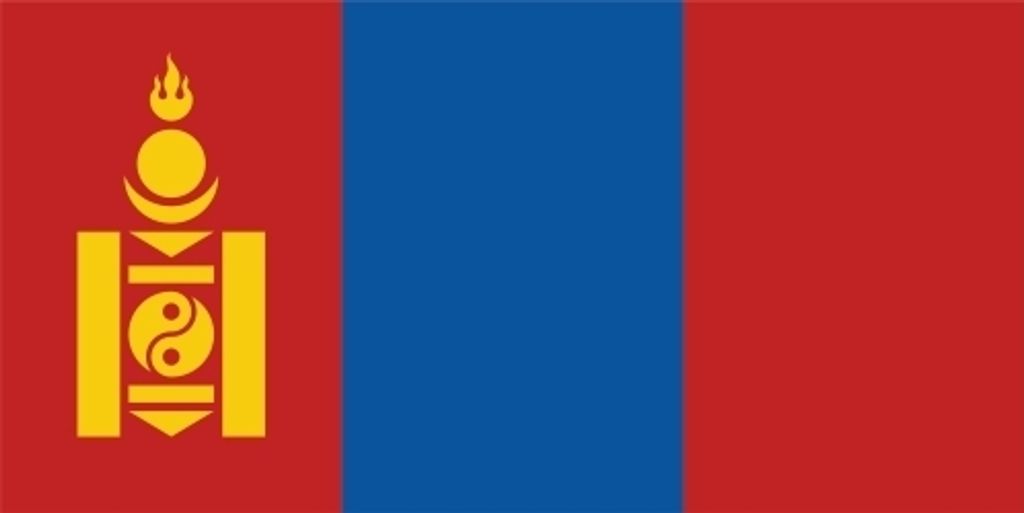 Kiwistar - Autoaufkleber Sticker Fahne Flagge Aufkleber 10cm Mongolei laminiert