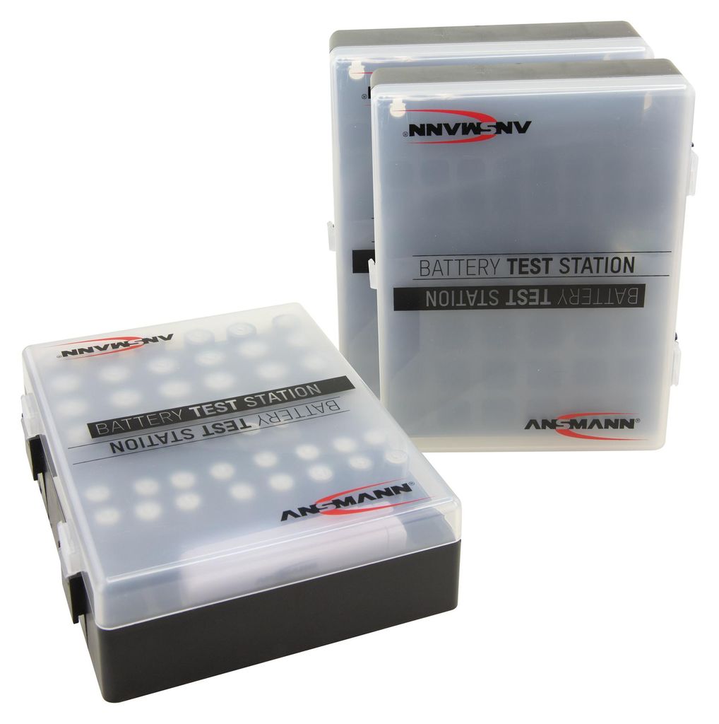 ANSMANN 3x Batteriebox für 48 Stk. AAA, AA & 9V / Batterien Produktbild 