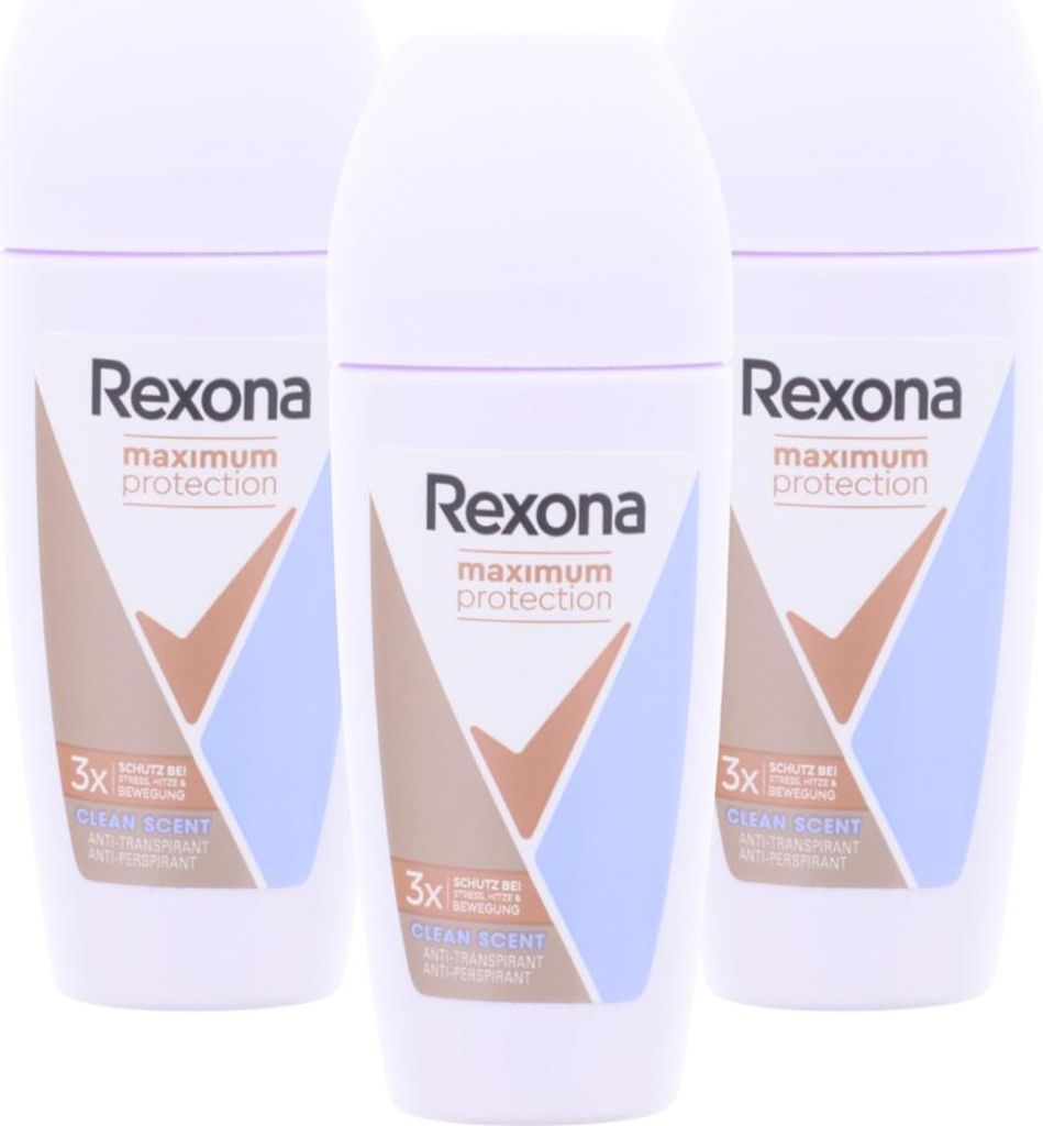3 x Rexona Maximum Protection Deo Roll-On Clean Scent je 50ml
