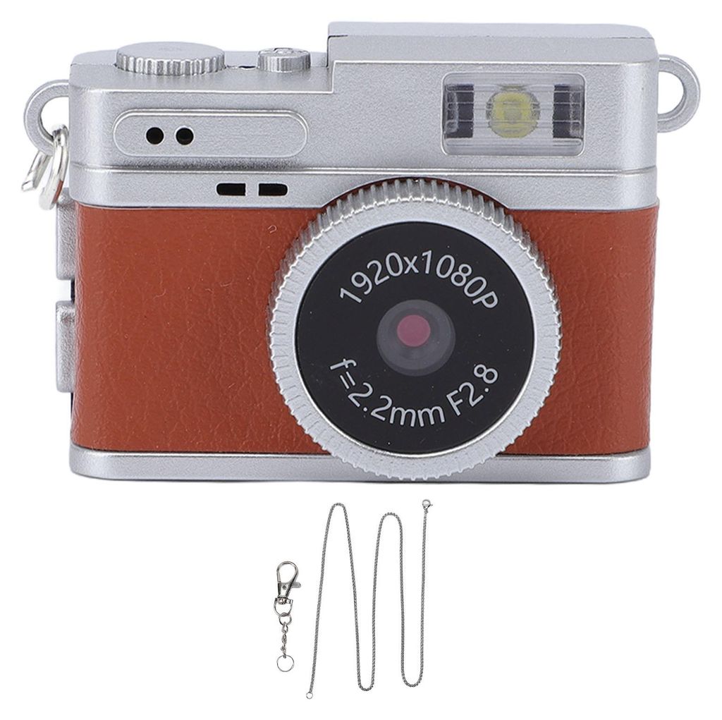 Mini-Digitalkamera im Retro-Stil mit 180-mAh-Akku, daumengroße Mikro-Videokamera als Schlüsselanhänger für Reisen