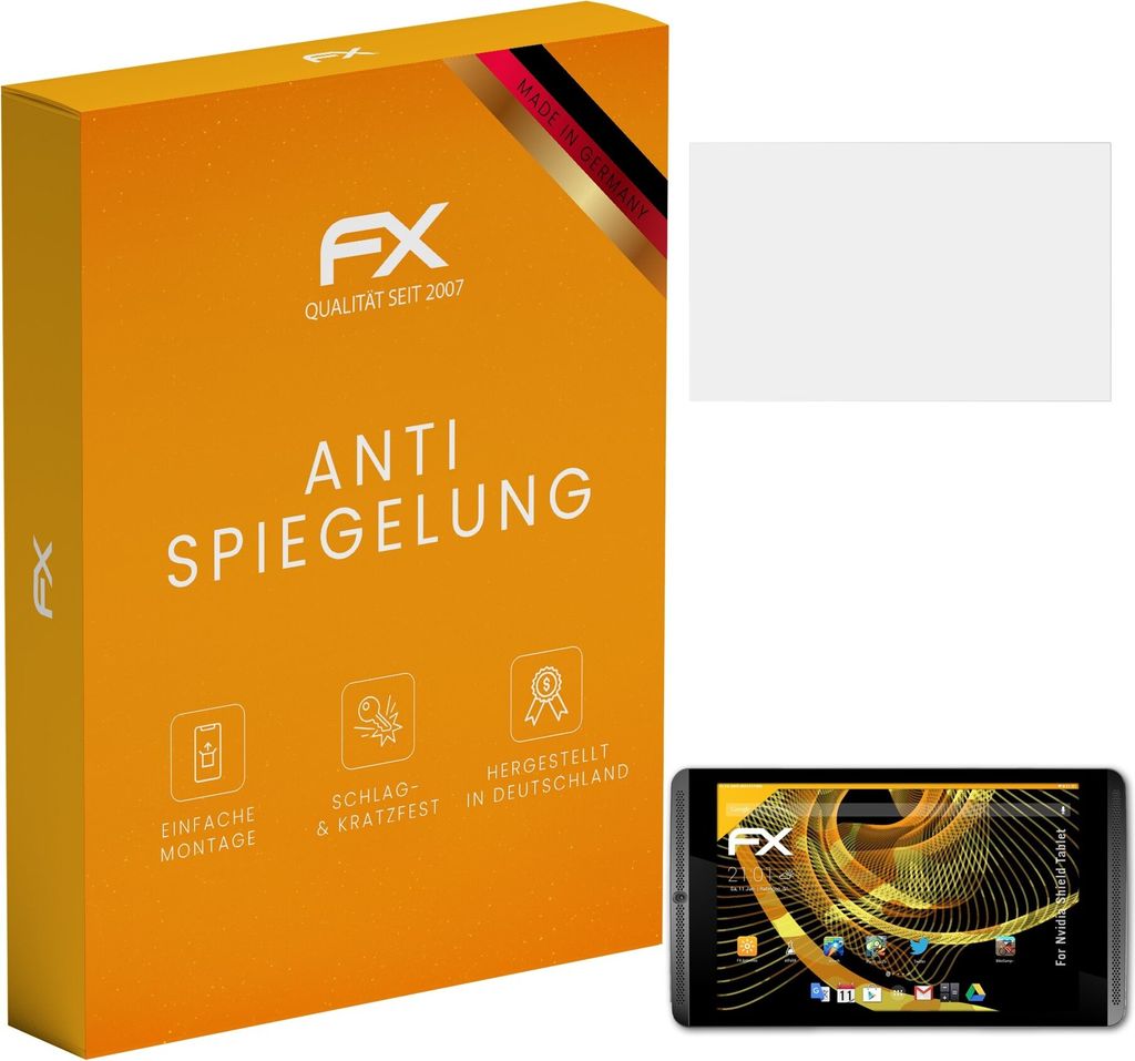 atFoliX FX-Antireflex 2x Schutzfolie kompatibel mit Nvidia Shield Tablet Displayfolie