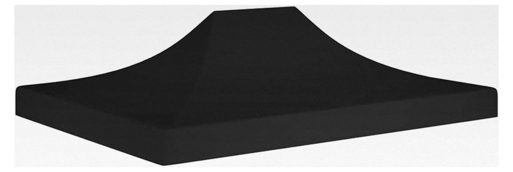 Ersatzdach für versenkbares Zeltdach, Gartenpavillon 4,5 x 3 m, schwarz, 270 g/m²
