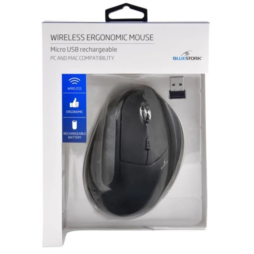 Souris Verticale Ergonomique Bluestork Rechargeable avec Micro USB PC - 8