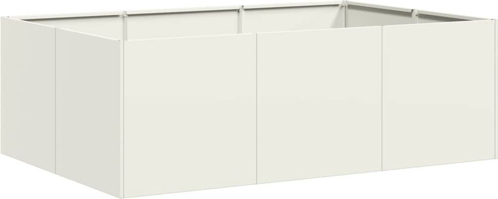 vidaXL Pflanzkübel Weiß 120x80x40 cm Stahl