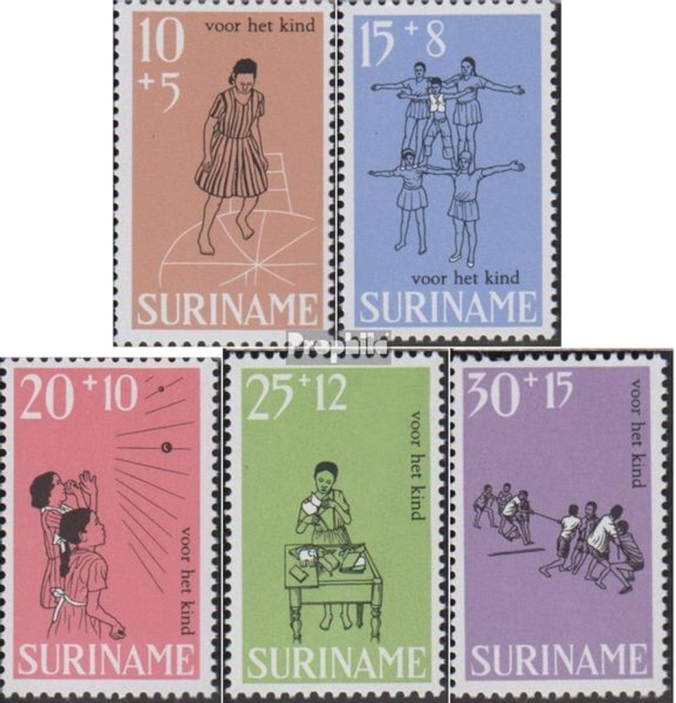Briefmarken Suriname 1968 Mi 548-552 (kompl.Ausg.) postfrisch Voor het Kind