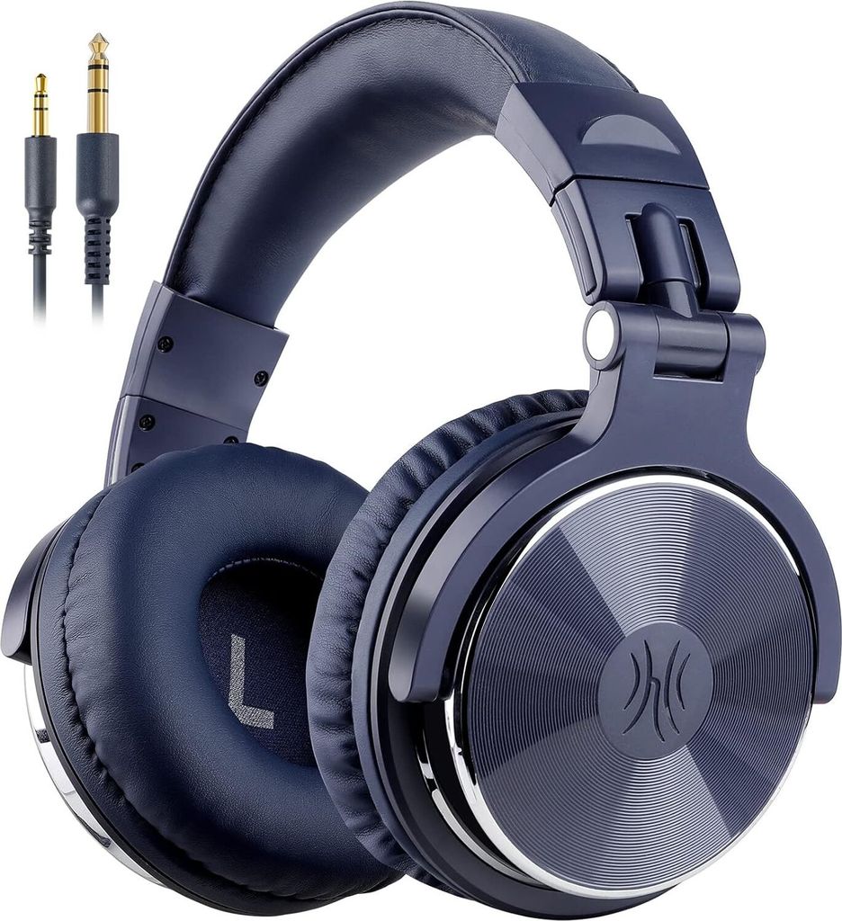 Over Ear Kopfhörer mit Kabel, 50mm Treiber, Bassklang, 6.35 & 3.5mm Klinke, Share-Port, Geschlossene DJ Headphones für Studio, Podcast, Monitor, ...