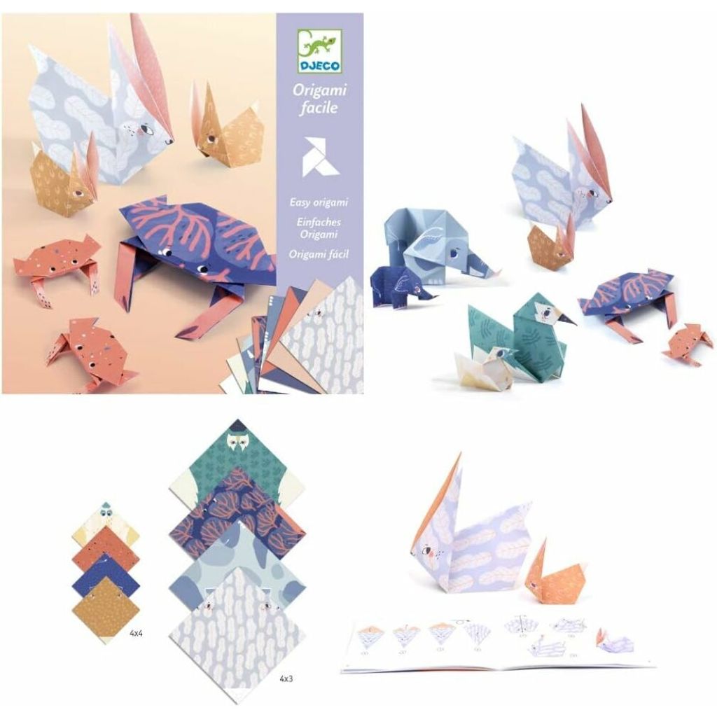 Kreatives Origami-Spiel: Tierfamilien, Djeco