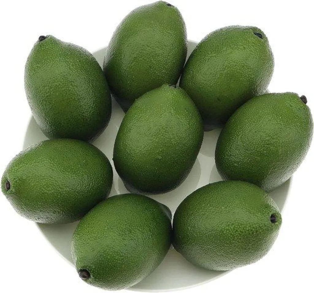 Citrons artificiels lot de 8 unités avec texture réaliste effet naturel