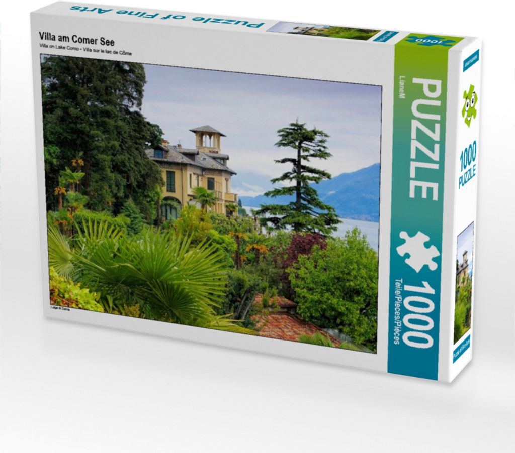 CALVENDO Puzzle Villa am Comer See | 1000 Teile Lege-Größe 64x48cm Foto-Puzzle für glückliche Stunden