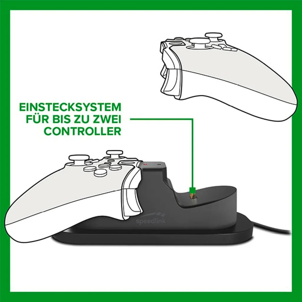 Chargeur Double Manette TWINDOCK Speedlink pour Console de Jeux Vidéo Noir - 6