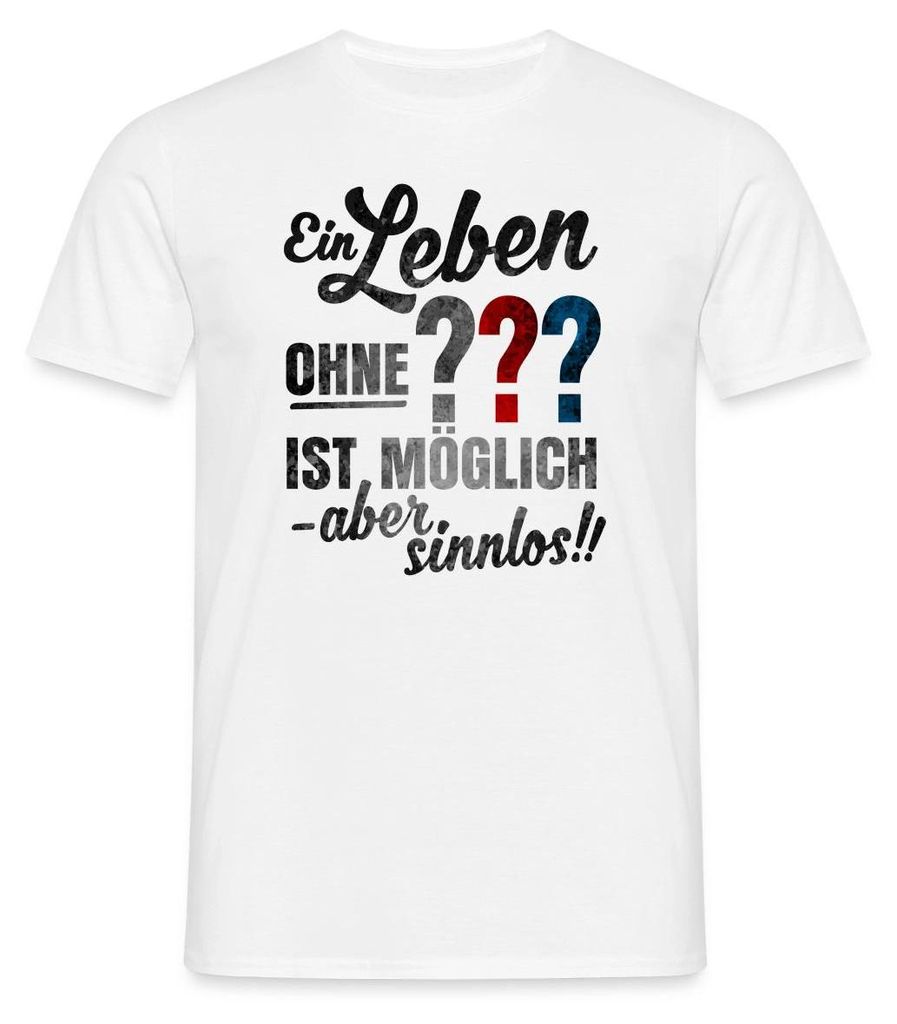 Spreadshirt Die Drei Fragezeichen Spruch Männer T-Shirt, 3XL, Weiß