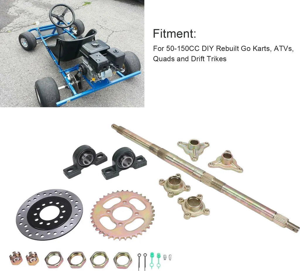 Train Arrière Complet pour Kart et Drift Trike 50-150cc Haute Qualité