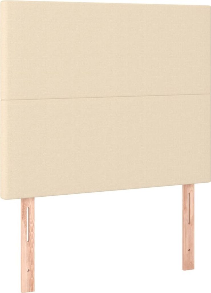 Kopfteil Creme 100x5x118/128 cm Stoff