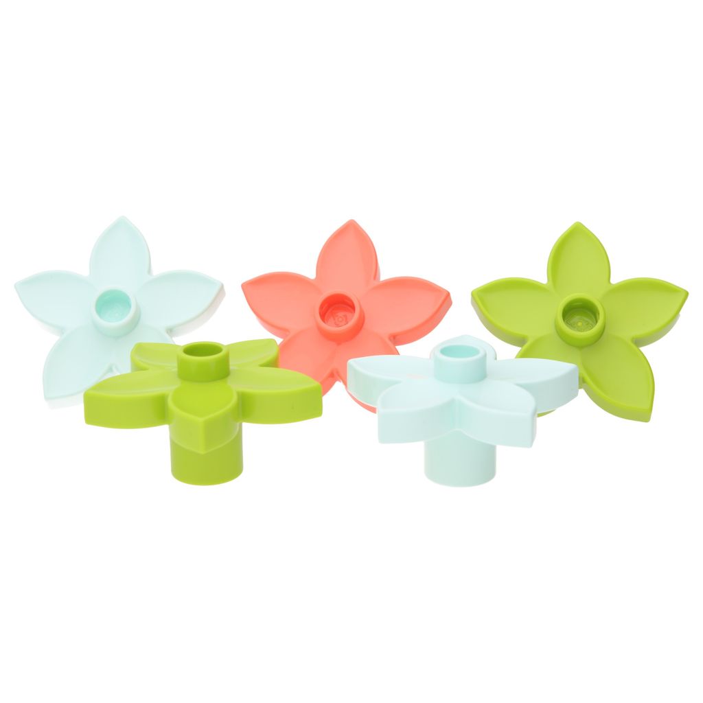 5 Blumenteile zufällig gemischt Blume Blüte Pflanze Lego Duplo C03