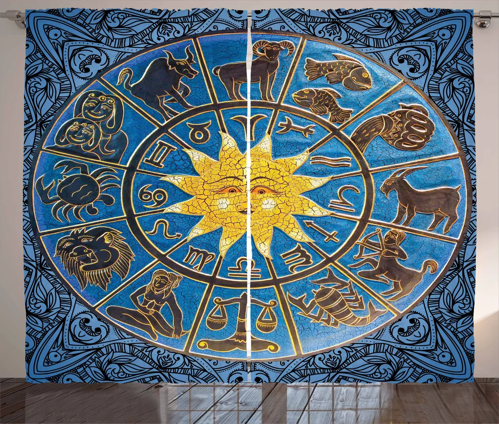 Grand Rideau Décoratif Cercle du Soleil pour Salon et Chambre Zen