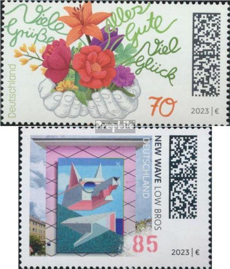 Briefmarken BRD 2023 Mi 3755,3758 (kompl.Ausg.) gestempelt Blumengruß