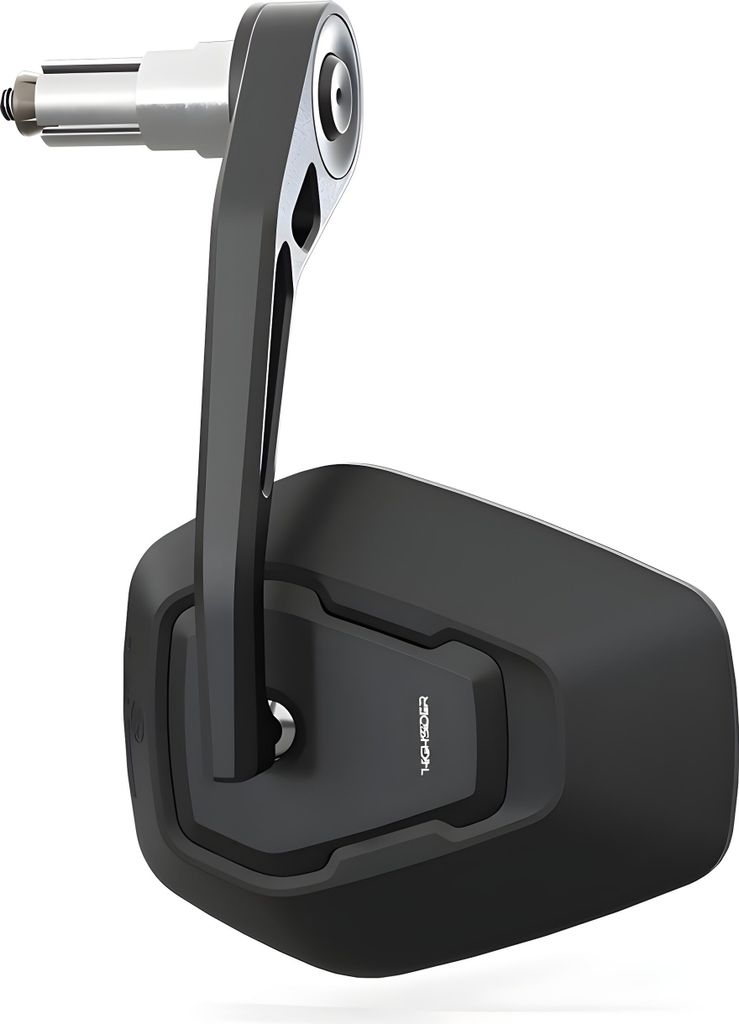 HIGHSIDER ESAGANO-RS EVO Lenkerendenspiegel, schwarz, für 1 und 7/8 Zoll, E-, Stück, schwarz/schwarz