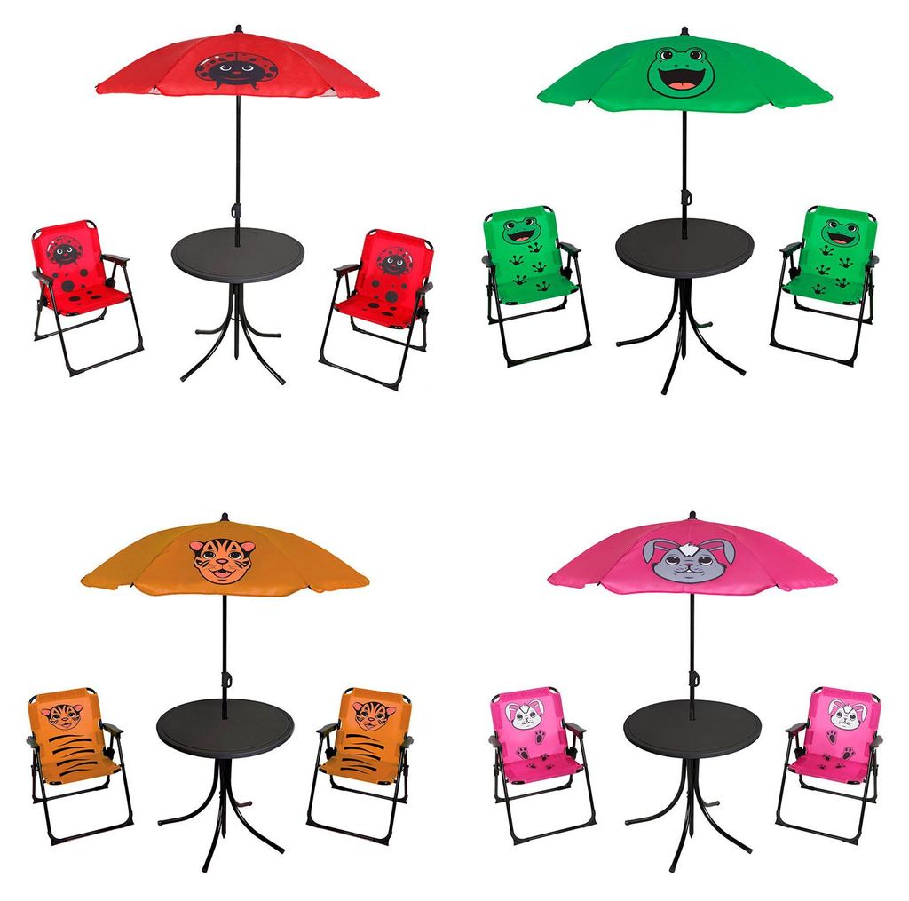 4tlg Kinder Campingmöbel Set 2 x Campingstuhl + Tisch + Produktbild 