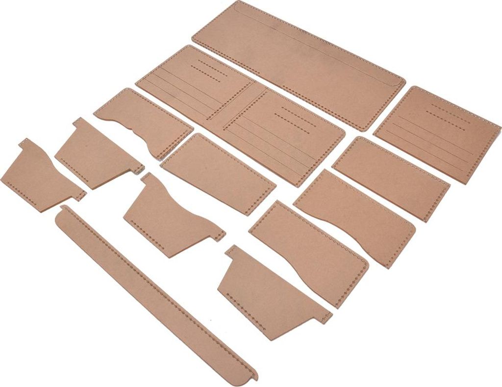 Šablona pro výrobu peněženky, průhledný akrylový materiál, Obrázek produktu 