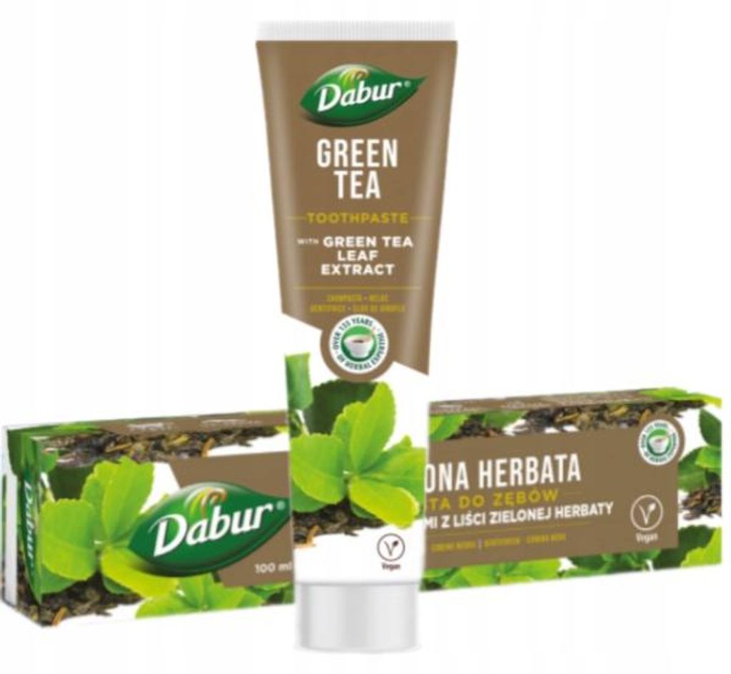 Zahnpasta mit Grüntee-Extrakt, fluoridfrei, 100 ml – DABUR