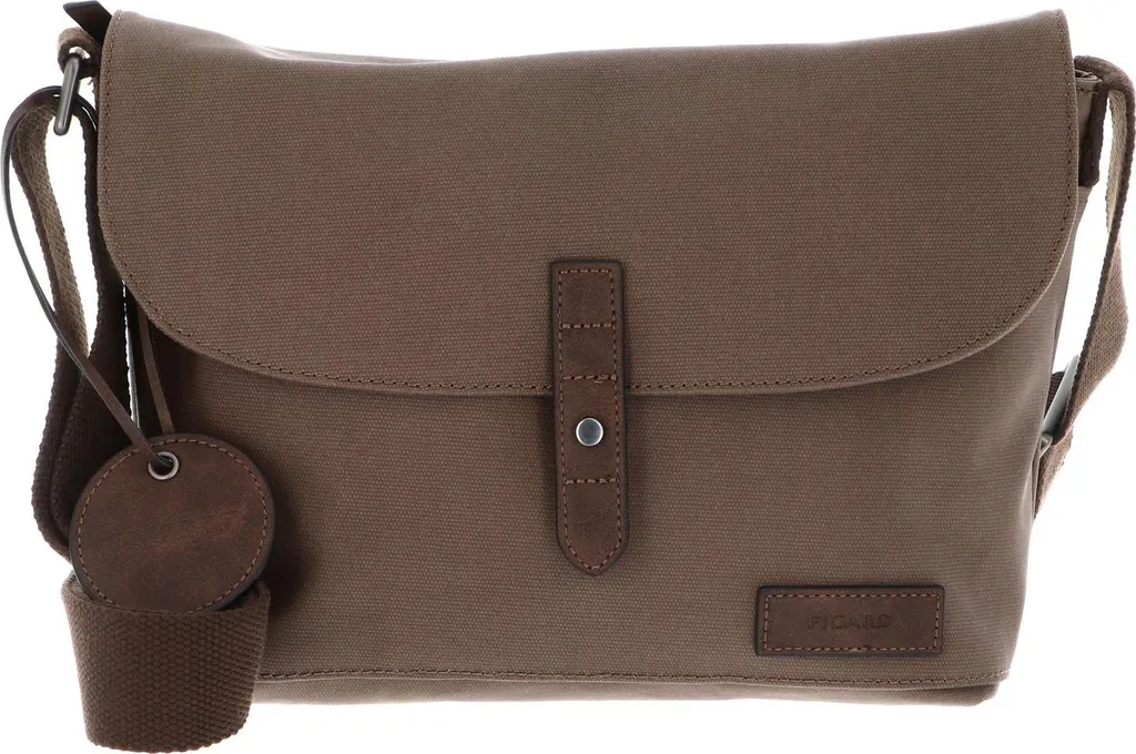 Sac bandoulière PICARD Calahari en cuir de buffle brun café grainé