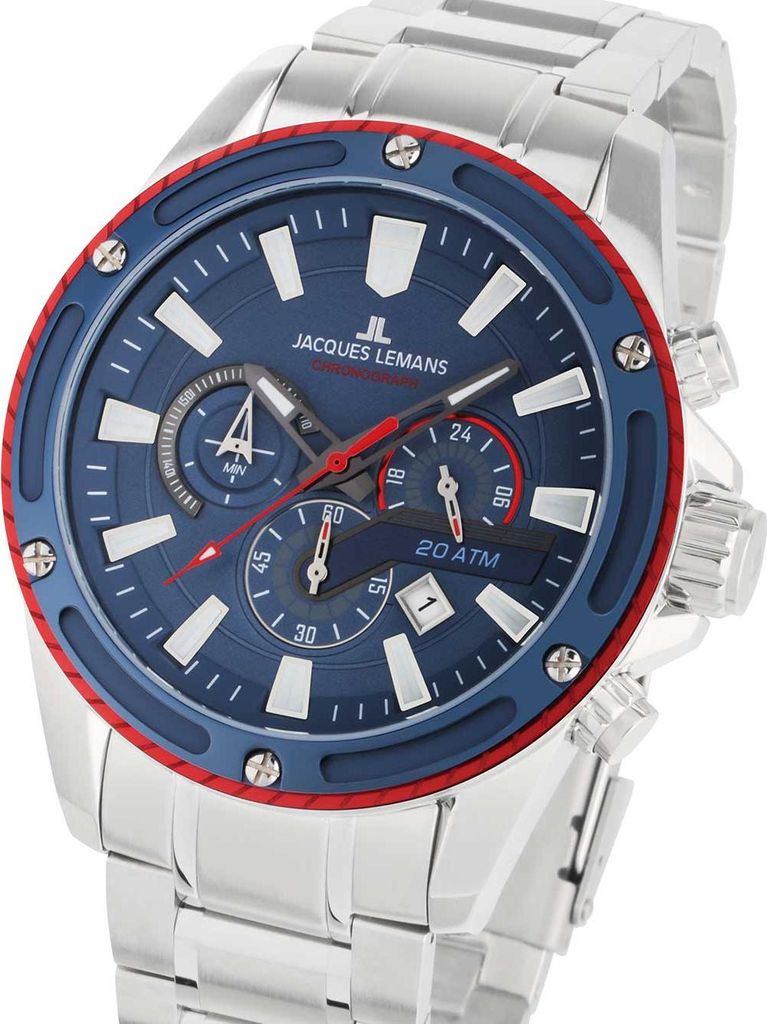 Jacques Lemans 1-2141F Liverpool Herrenuhr 48mm 20ATM