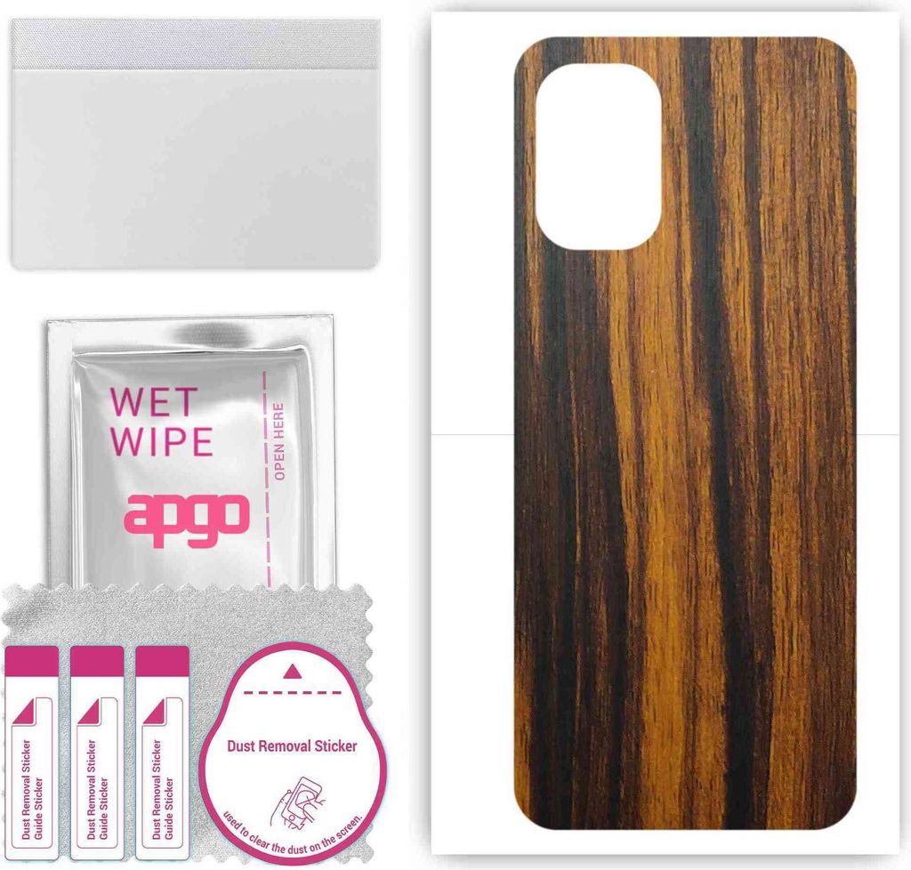 apgo Rückseite Schutzfolie, Skin, kompatibel mit Nokia C31, Hinten Displayschutzfolie aus Vinylfolie, kratzfest, einfache Montage - Tigerwood