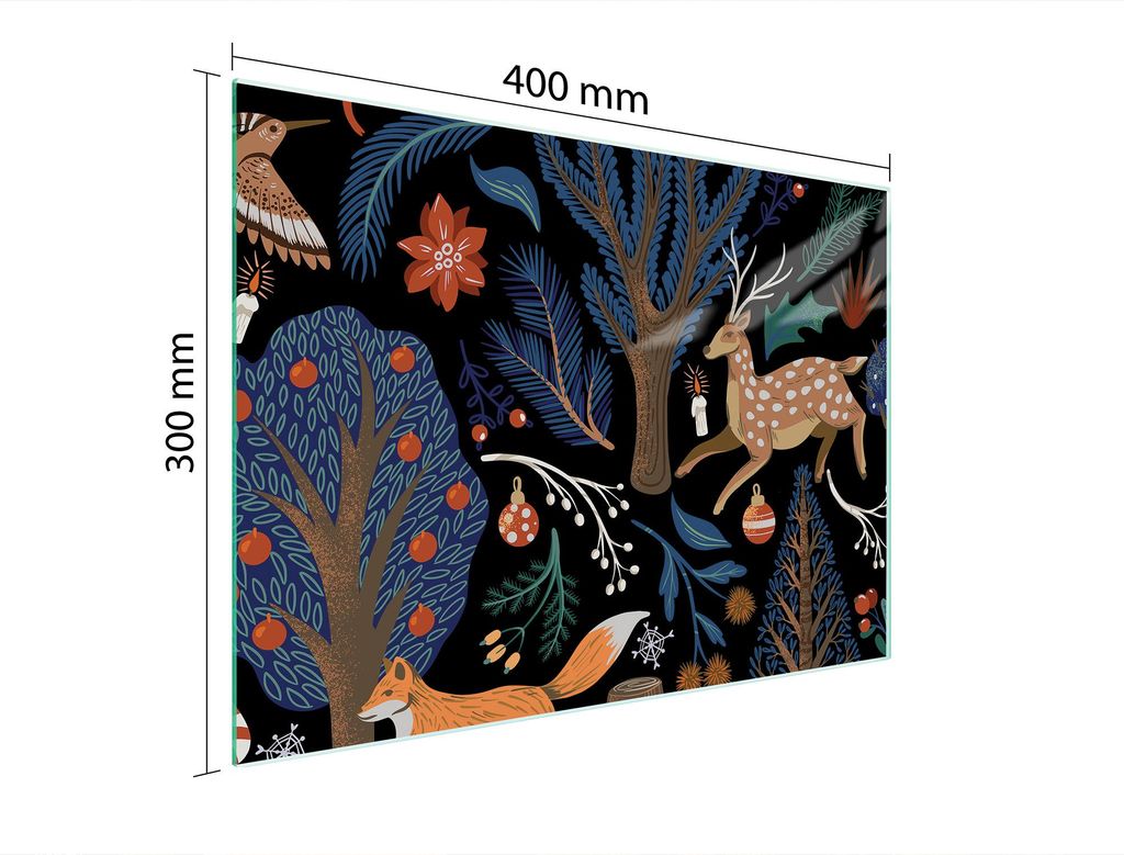 Schneidebrett Herdabdeckplatte Multiglasschneidplatte 40x30 cm Feiertage Tiere
