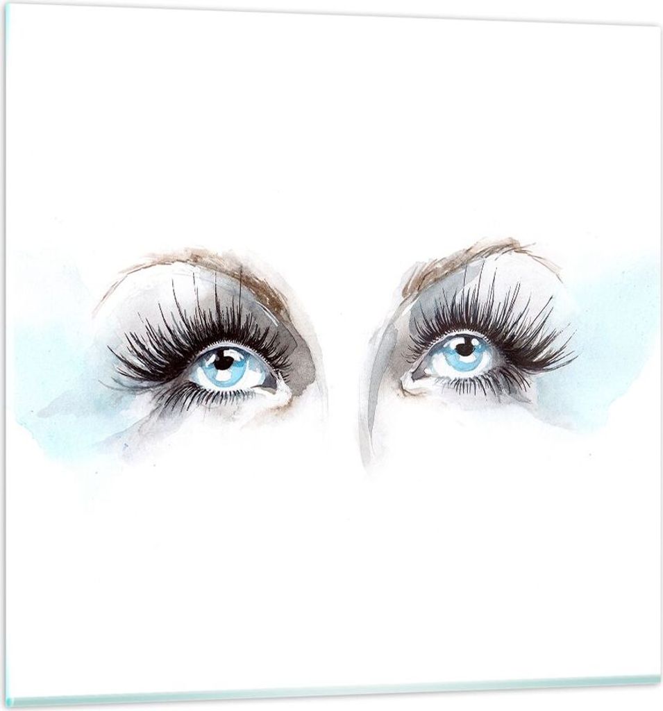 Bilder auf glas - Mädchen Fantasie Augapfel menschliches - 70x70cm - Glasbilder - Wandbilder - Kunstdruck - Wanddekoration aus Glas - Glas Bilder ...