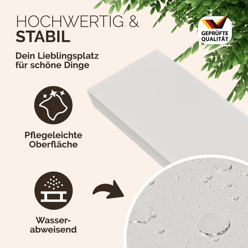 CASARIA 2x Étagères Murales Flottantes 110 cm Blanc MDF Image du produit 