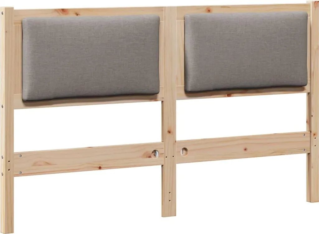 Testiera altro marrone 140 cm in legno di pino massiccio