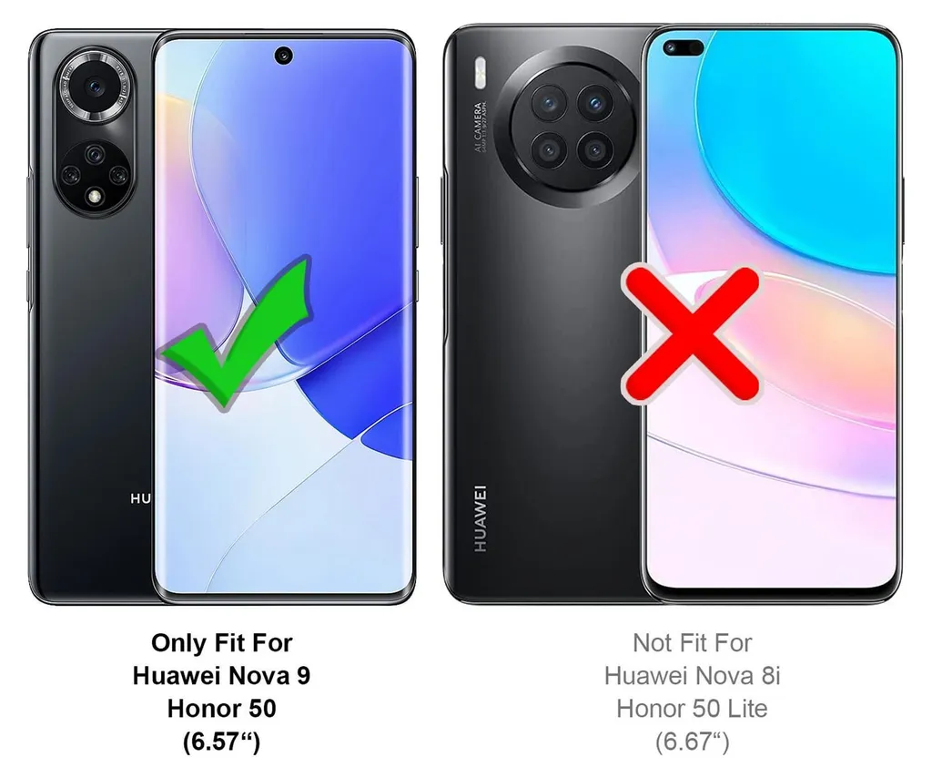 3 Custodie TPU Trasparenti Per Huawei Nova 8i / Honor 50 Lite – Silicone Morbido, Ultrasottile, Antigraffio