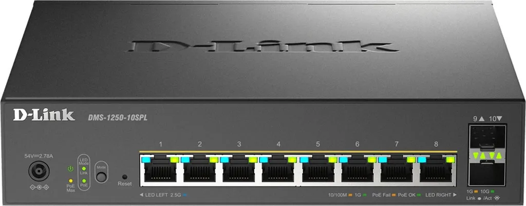 Switch D-Link DMS-1250-10SPL/E 10 Ports dont 2 SFP+ 10G et Gestion L2