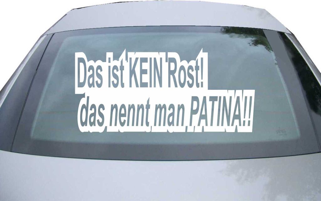 Indigos UG - Aufkleber Heckscheibe & Motorklappe DE6172 - weiß - 600x285 mm - das ist kein rost! - Auto Scheiben Fenster Heckklappe Tuning Racing ...