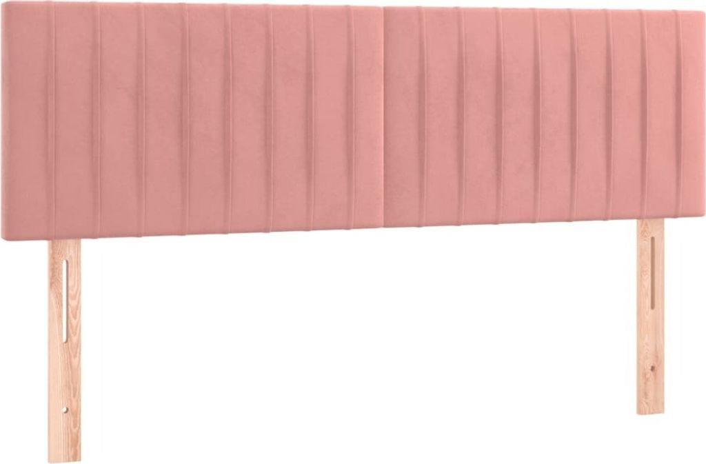 Kopfteile Rosa 144x5x78/88 cm Samt