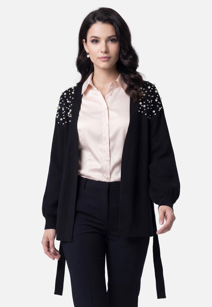CHANCERY damen strickjacke - schwarz, XS/S