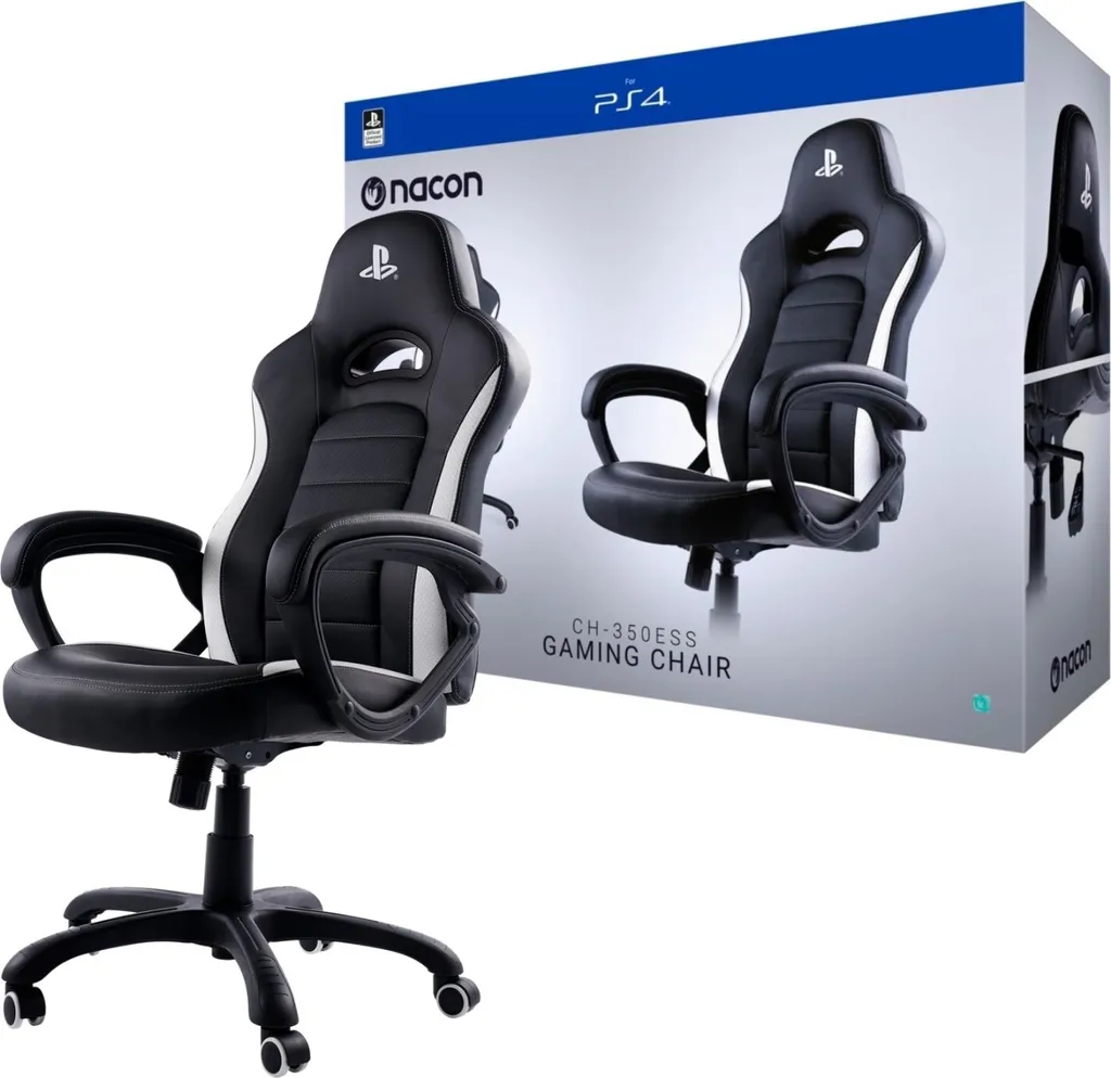 Nacon Chaise de jeu officielle PS4 350ESS fauteuil gamer noir et bleu