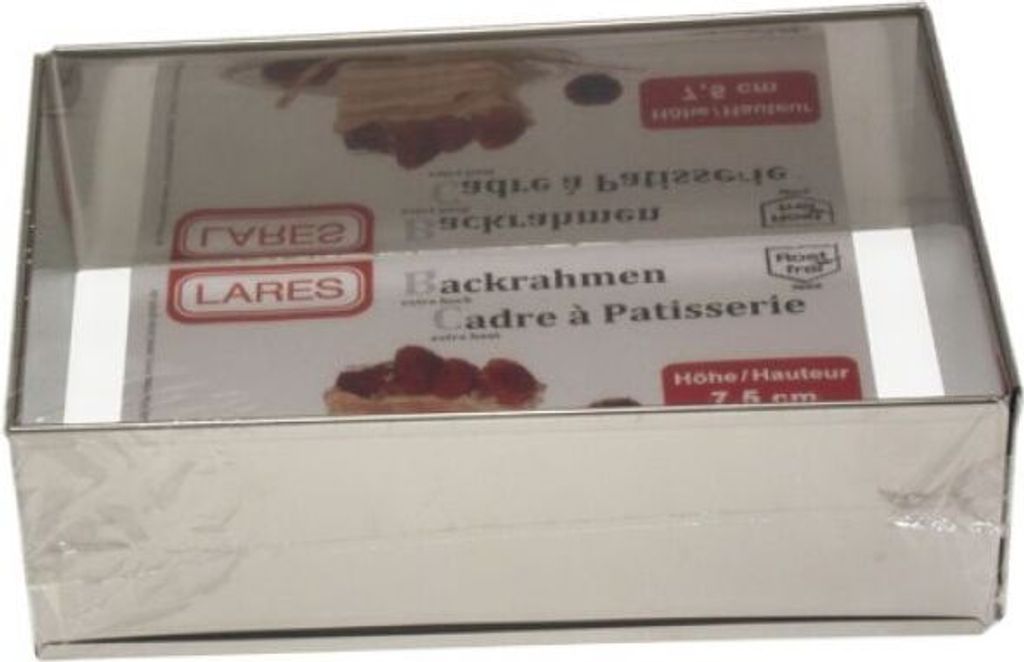 LARES Backform Backrahmen Eckig Hoch - Größe verstellbar, Produktbild 