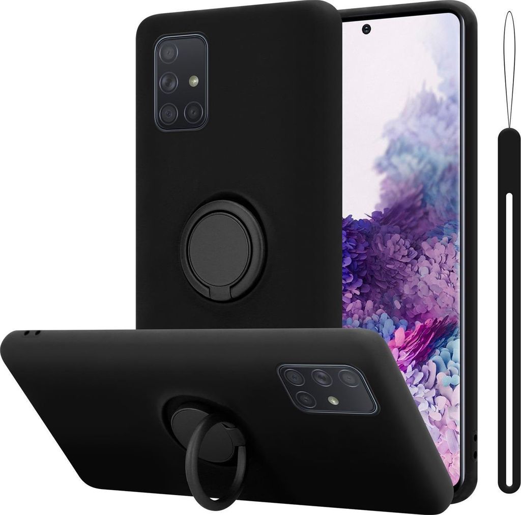Cadorabo Hülle für Samsung Galaxy A71 4G Schutz Hülle in Schwarz Handyhülle TPU Etui Case Cover