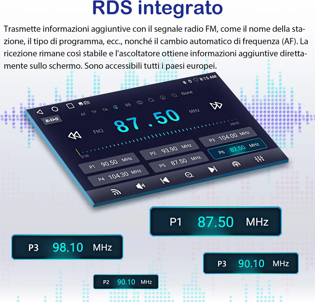 Android Radio 64GB per Renault Clio IV 2012-2016 Carplay Navi Controllo del volante Bluetooth RDS WIFI DSP GPS DAB+ - 5