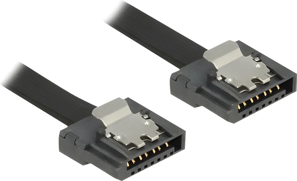 Delock 83840 SATA-Kabel Delock SATA III -> SATA St/St 0.30m FLEXI schwarz
