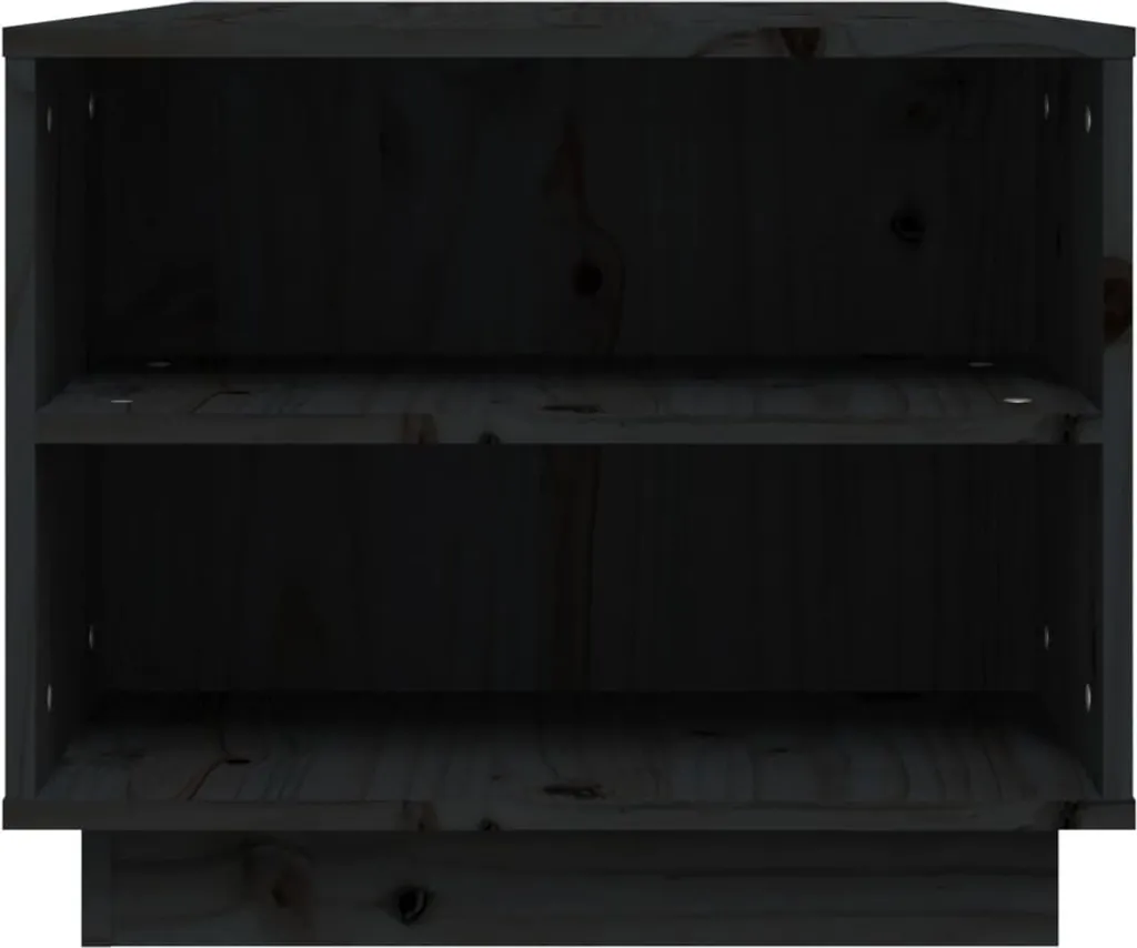Tavolino da Salotto in Pino Massello Nero 90x49x40,5 cm Design Chic - 6