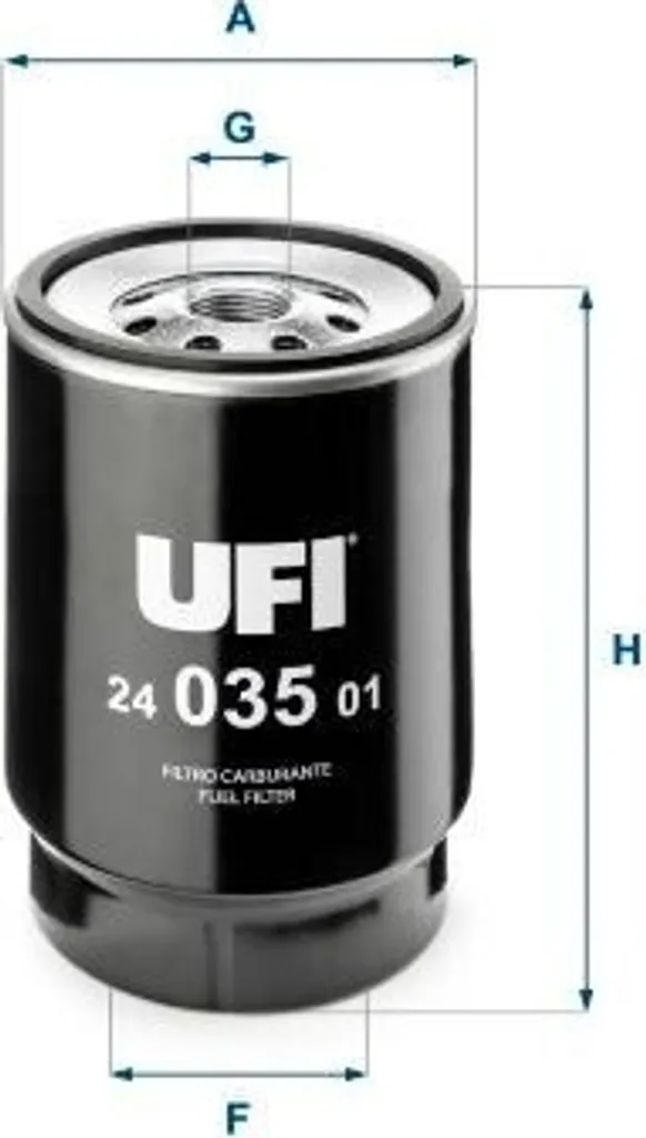 Filtre à carburant haute capacité UFI 24.035.01 pour série MAN TGS